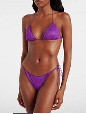 Oseree purple glitter bikini size medium